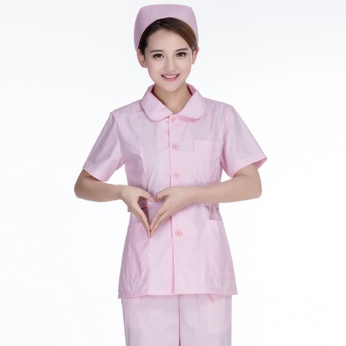 医院白大褂护士服长袖女粉色冬装短袖美容师学生护士服工作服套装