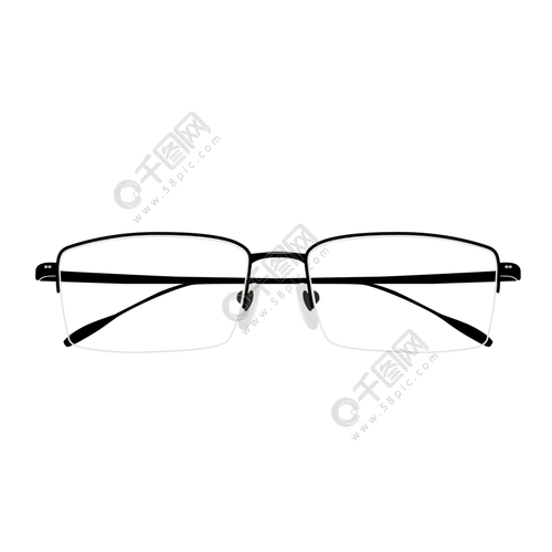 一支黑框眼镜免抠png透明素材模板免费下载_ai格式_2000像素_编号