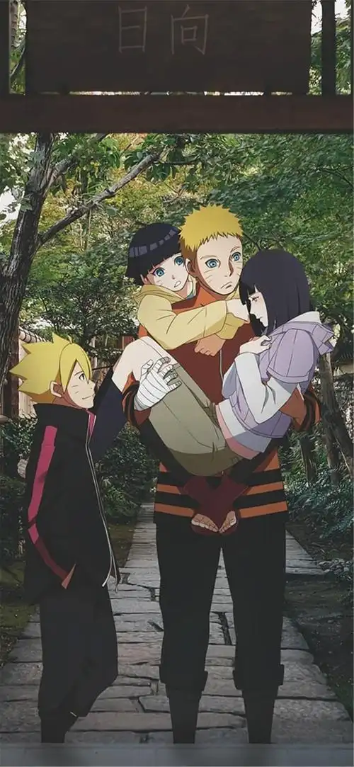 一组火影高清壁纸分享鸣人一家太有爱了