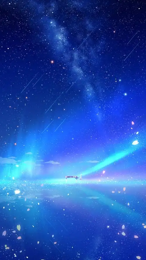 深蓝色梦幻星空场景h5背景元素免抠素材免费下载_觅元素51yuansu.com