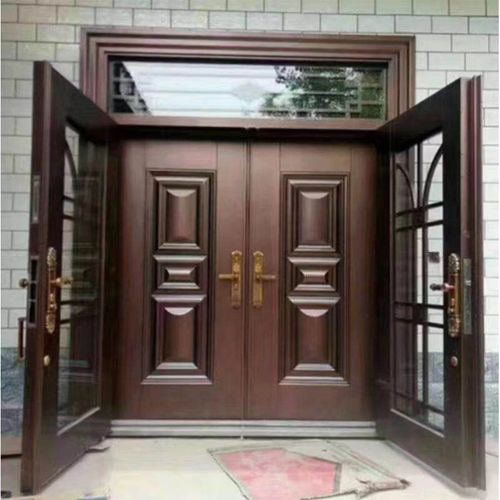 大门沙门双开自建房防盗门家用进户门别墅豪华锌合金乡村庭院 样式1