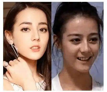 迪丽热巴丑照和主动暴露的素颜对比,网友:这是网红和明星的差别