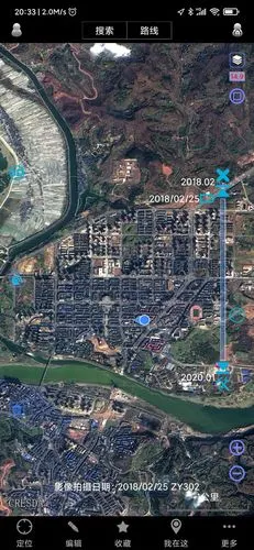 潼南卫星地图2005年和2020年对比