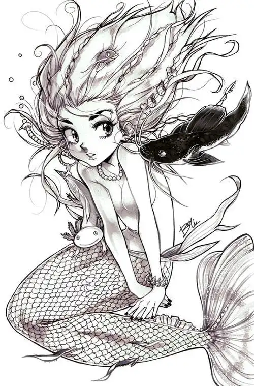 画美人鱼简笔画最简单最漂亮画美人鱼简笔画最简单最漂亮