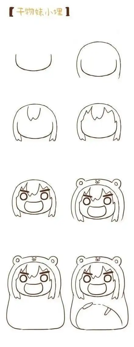 小埋简笔画干物妹小埋简笔画文化绘画小埋简笔画图片大全q版人物萌图