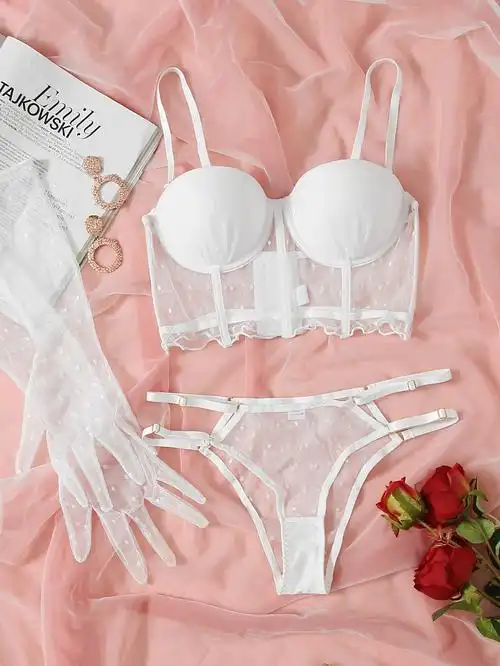 全赞女士时尚蕾丝胸罩套装定制logo & 标签性感女婴内衣套装