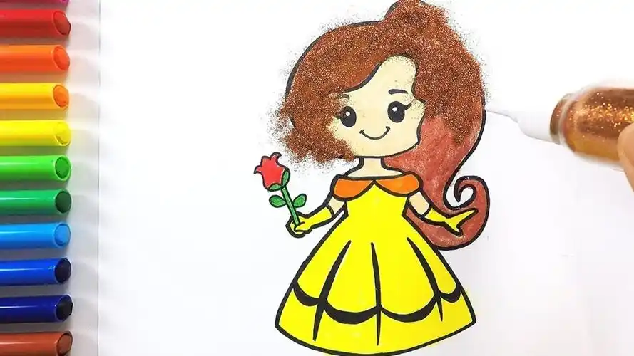 哇小时候的迪士尼贝儿公主看起来好可爱呀