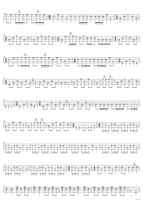 metallica《(anesthesia)pulling teeth》吉他谱