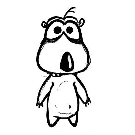 儿童简笔画倒霉熊的简单画法