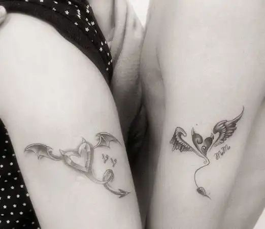 非主流图片情侣手臂唯美纹身图案