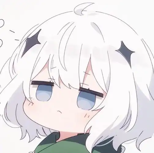 *    动漫头像·白发可爱卡通动漫头像    0815031594#白色