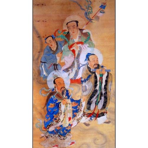 结缘道教茅山派祖师神像三茅真君画像三茅君茅山道士祖师爷画像图