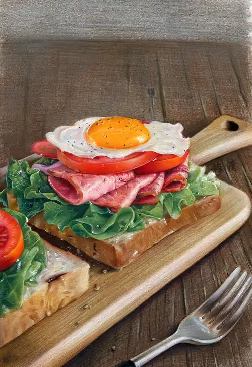 彩铅绘美食