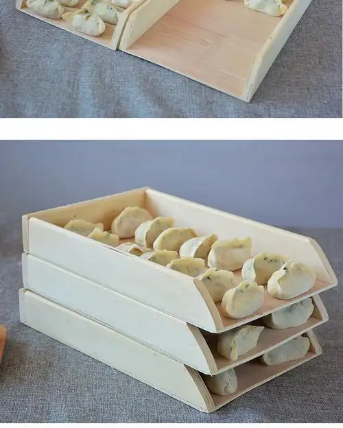 放饺子的篦子冰箱水饺托盘冷冻速冻饺子帘木饺子托盘家用木质放饺子的
