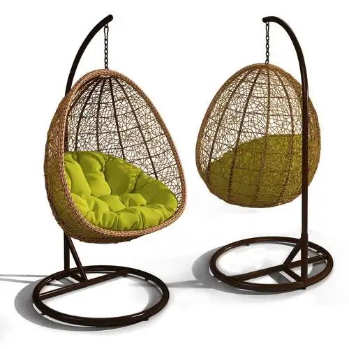 吊篮吊椅秋千椅人造藤椅悬椅摇摆椅3d家具模型