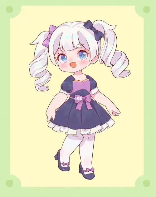 ipad插画q版可爱小裙裙练习