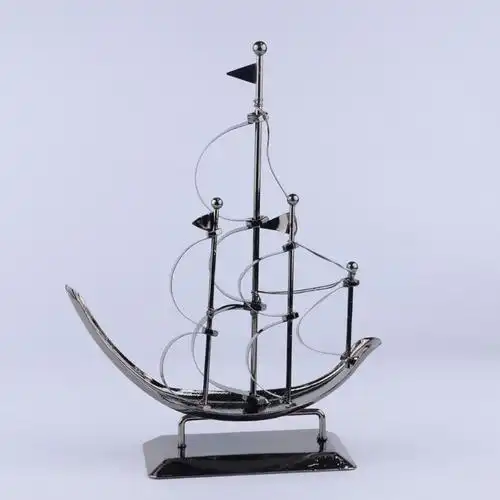 中号铁制帆船 复古金属工艺品 创意家居办公摆件 批发供应