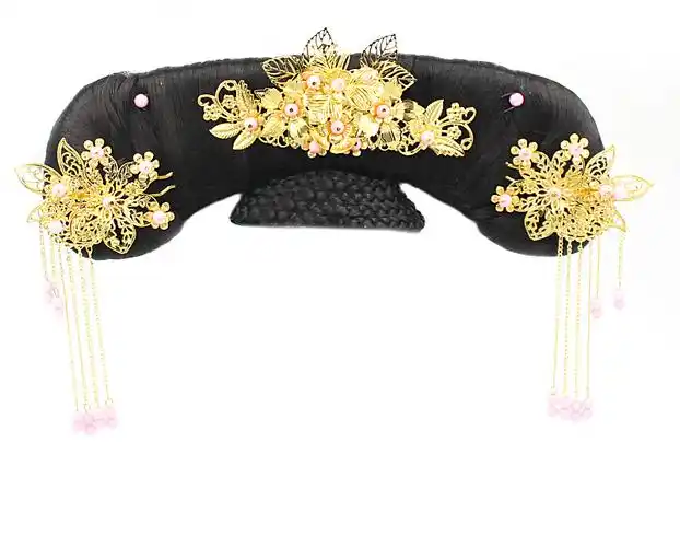 清朝旗头成人儿童格格皇后贵妃福晋头饰延禧发包