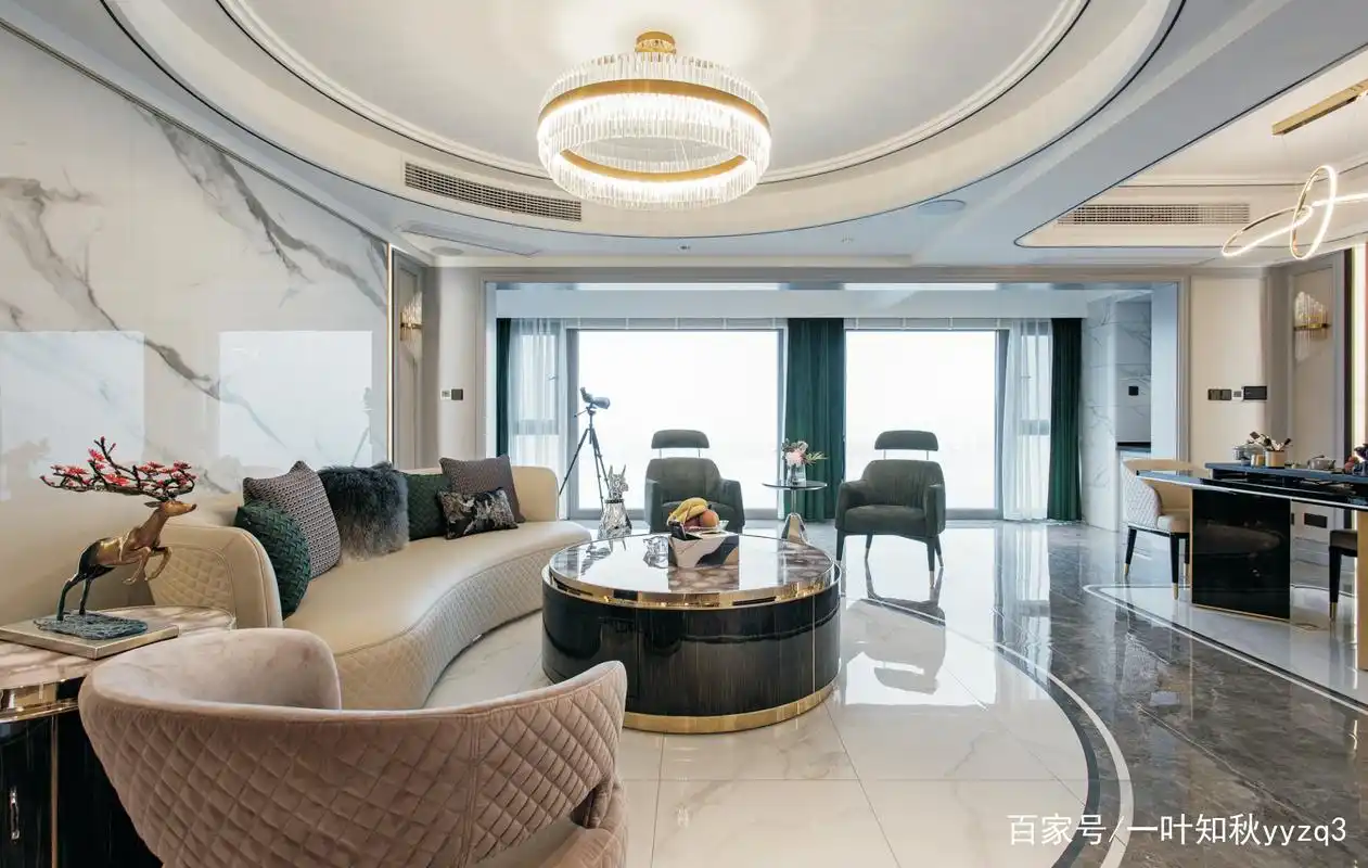 300㎡大平层轻奢风格装修实景图