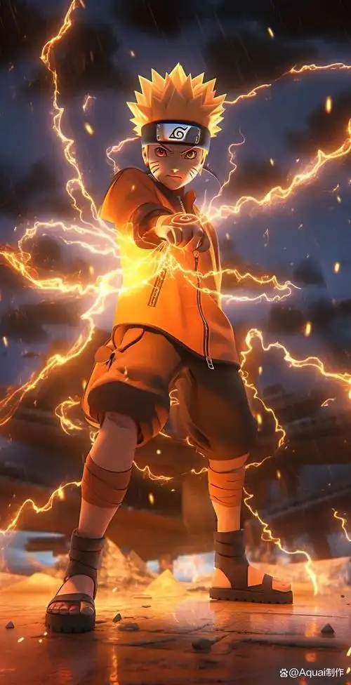用ai绘画制作的漩涡鸣人4k手机壁纸,是对火影忍者精神的一种致敬,也是