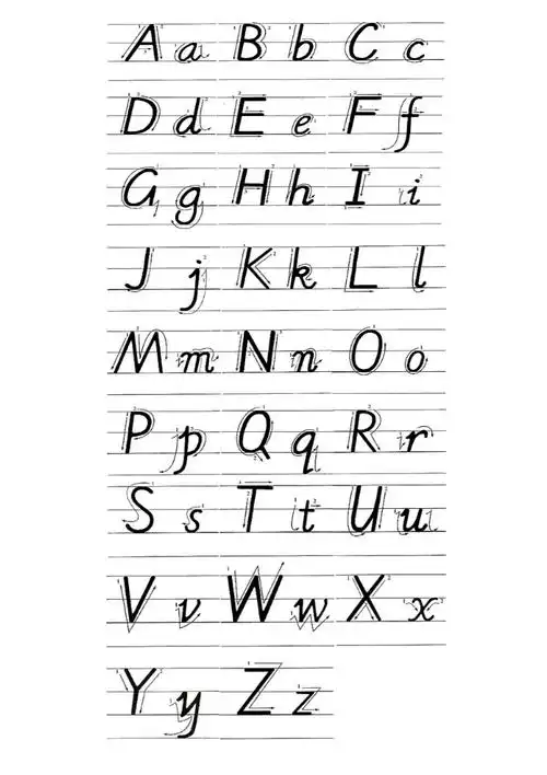 26个英文字母手写体一张 (2)