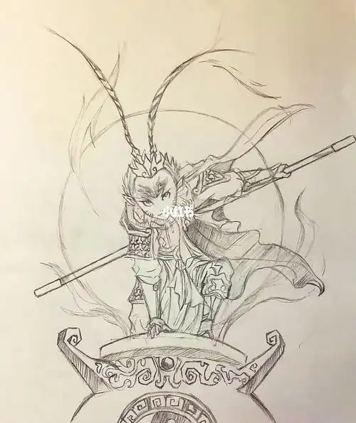 临摹孙悟空大闹天宫