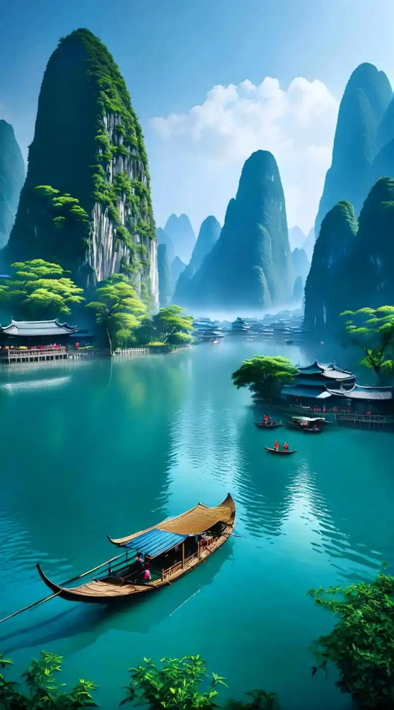 桂林山水甲天下,人间仙境美如画.#旅行大玩家 1. 魅力桂林 - 抖音