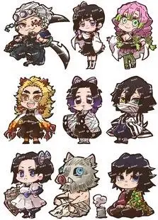 动漫笔记本电脑吉他手机旅行拉杆箱贴纸大号f035104鬼灭之刃q版