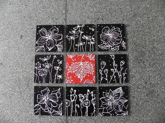 那一个月疯狂的完成了这些不同材料方式的装饰画