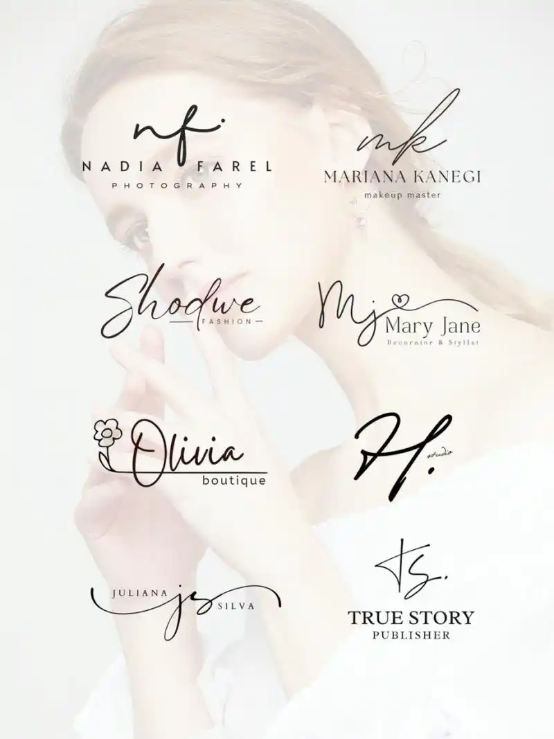 简约logo水印|美业有高级感的水印logo设计 如何设计一个出色的水印或