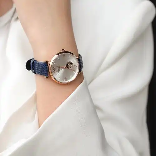 阿玛尼armani女士机械表镂空镶钻 时尚气质满天星女士自动机械表ar