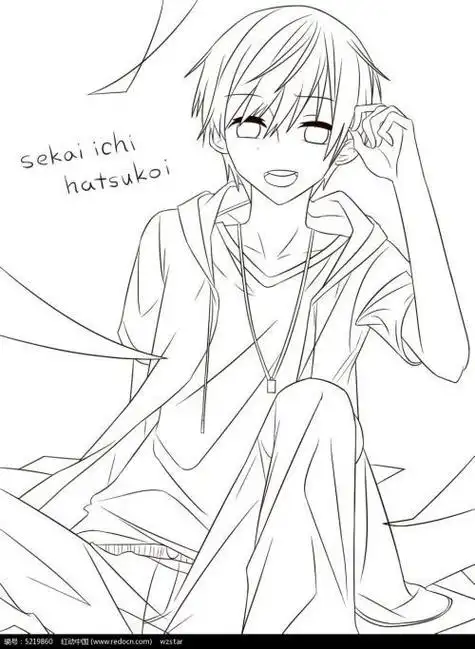 简笔画男孩帅气简笔画人物女孩动漫人物动漫男生图画大全简笔画图片