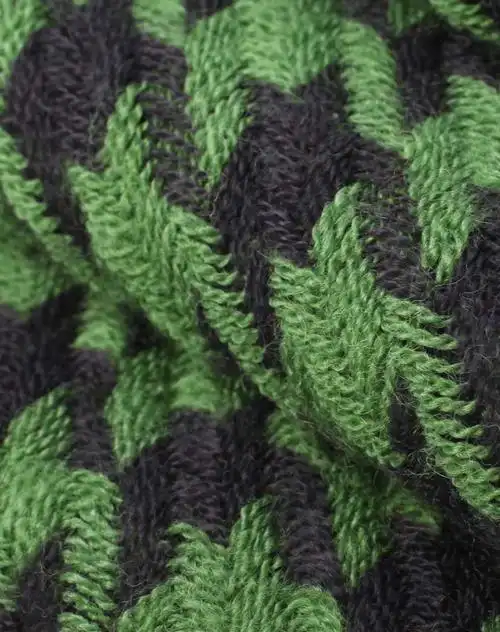 中性墨绿色欧美风通用超长针织条纹毛线围巾