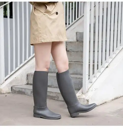 海澜优选 外穿雨鞋女高筒春夏时尚雨靴女成人长筒水鞋女士防滑胶鞋