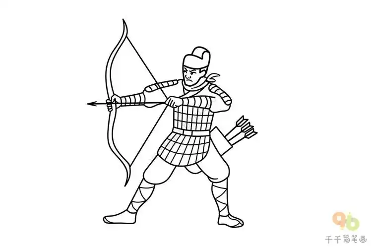 弓箭兵简笔画