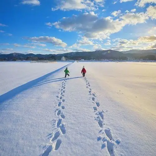 日本一摄影师爸爸用镜头记录下姐弟俩小小的背影.