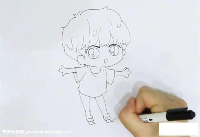 最简单的王源简笔画6