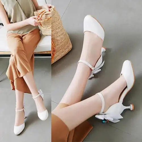 儿童高跟鞋超高12岁可爱公主儿童凉鞋女童凉鞋10岁11岁女孩高跟鞋高细