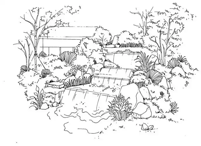 手绘  #景观手绘  #手绘临摹  #景观水景