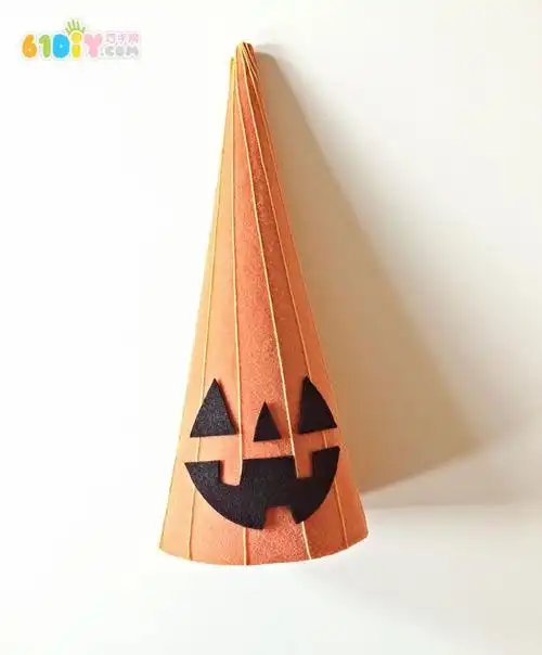 不织布diy制作万圣节锥形小鬼手工