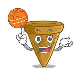 和篮球圆片圆锥体性格漫画矢量卡通风格图标集.第24部分.