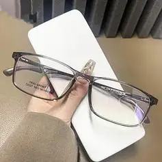 erilles超轻近视眼镜框浅灰色框161升级防蓝光镜片