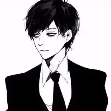 qq头像动漫黑白男头 犯贱请绕道_男生头像_520头像网