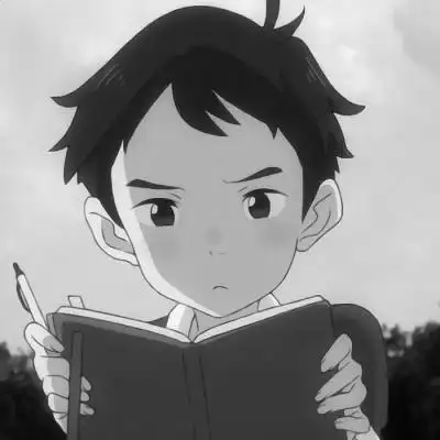 优质动漫男头像黑白高清图片