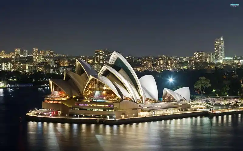 地点城市悉尼悉尼歌剧院自然夜晚国家澳大利亚sydneysydneyoperahouse