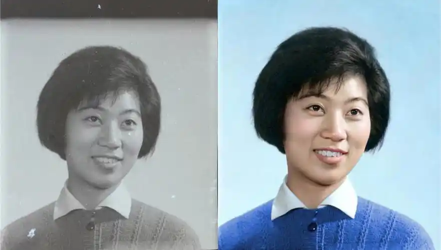 老照片修复翻新黑白照片上色ps精修破损相片还原修补动态老照片【图片