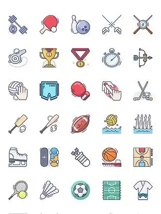 简约风icon 体育运动图标小清新