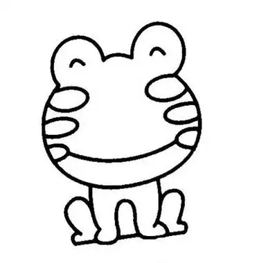 卡通可爱小青蛙简笔画的画法步骤彩图素描-www.uzones.