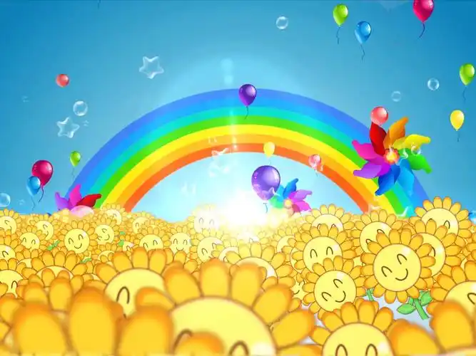 (wit5)4k卡通风车热气球大梦想家 六一晚会舞台led屏幕背景动态视频