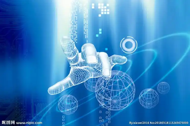 蓝色科技感背景图片